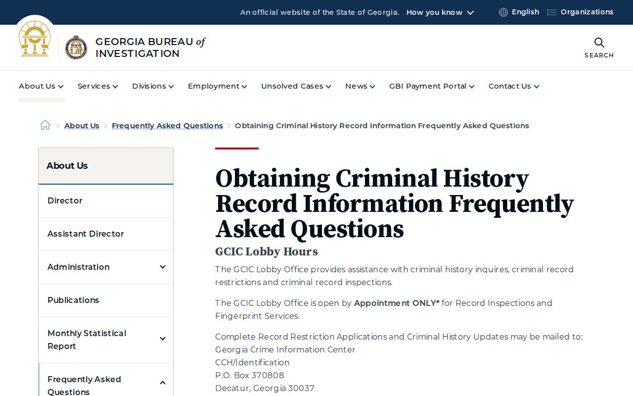 Warren County arrest history Georgia criminal history FAQ