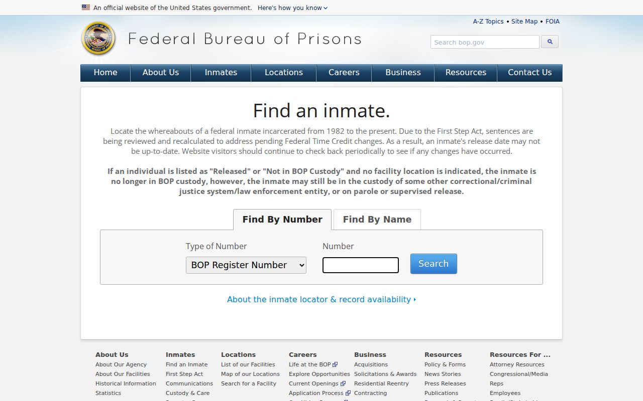 Warren County arrest history federal inmate locator