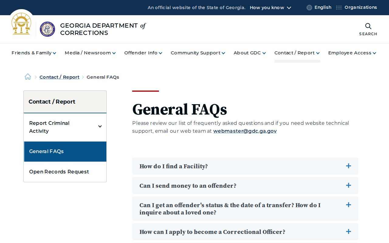 Warren County arrest history GDC offender search guidance