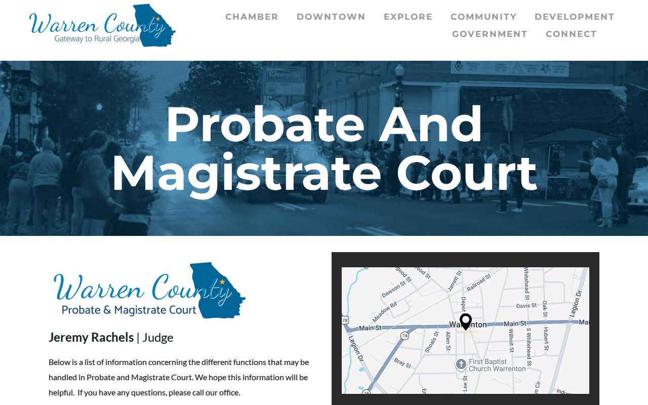 Warren County criminal court cases Probate and Magistrate Court