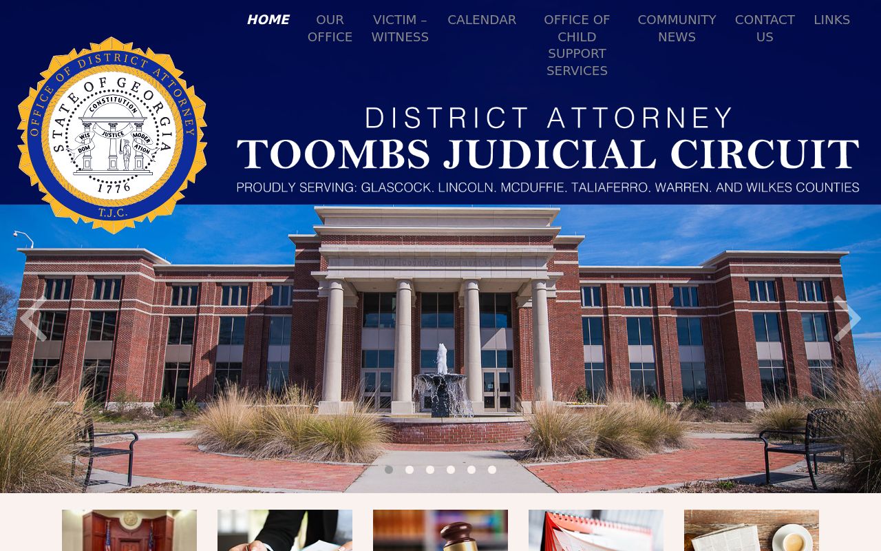 Warren County criminal court cases Toombs Judicial Circuit prosecutor