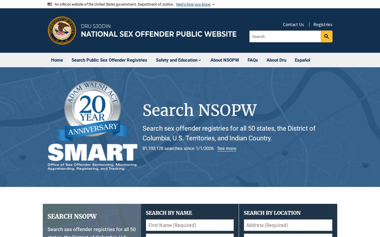Warren County sex offender check NSOPW national registry search