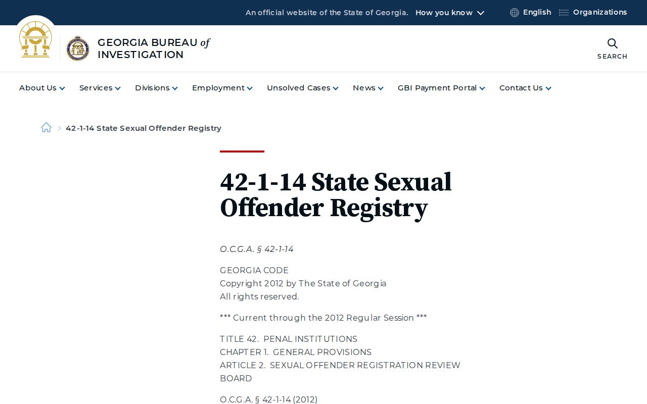 Warren County sex offender check Georgia risk classification law