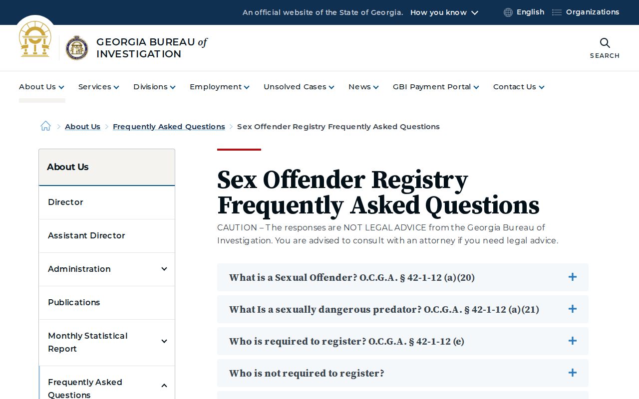 Warren County sex offender check Georgia registry FAQ