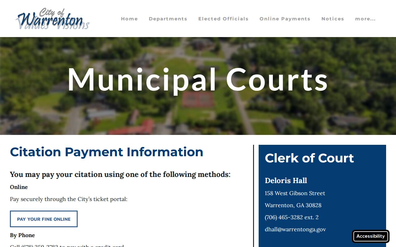Warrenton criminal history municipal court records source