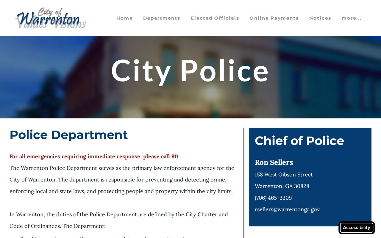 Warrenton criminal history police department source